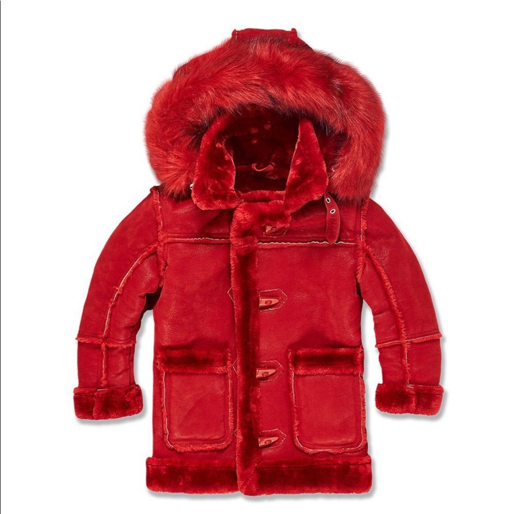 Jordan Craig Kids Denali Suede & Shearling Coat